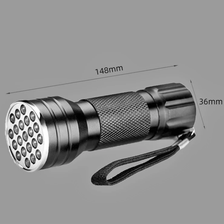 یووی UV چراغ قوه ای 21 LED