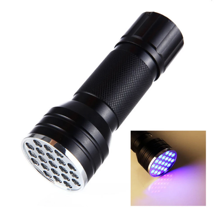 یووی UV چراغ قوه ای 21 LED